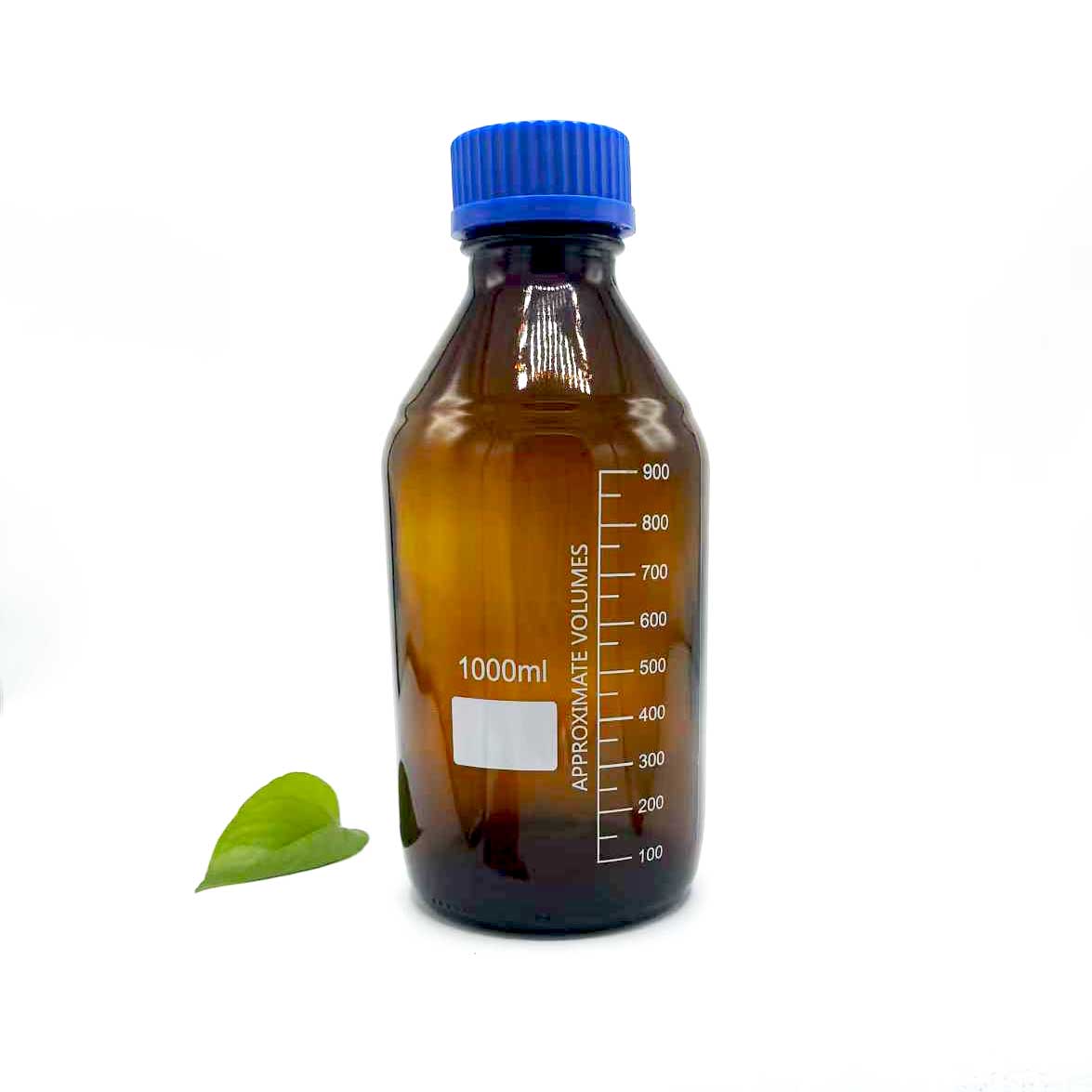 1000 ml bärnstensfärgad glasreagensflaska